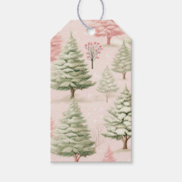 Rosa Weihnachtsgeschenkanhänger Geschenkanhänger