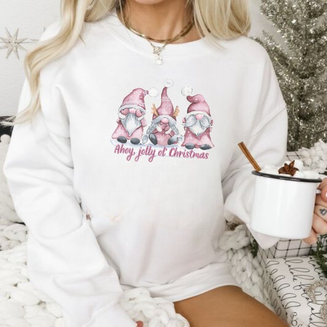 Rosa Weihnachtsgnome - Feiertage Mode Sweatshirt (Von Creator hochgeladen)