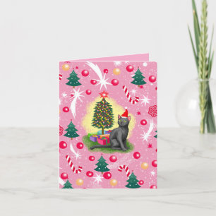 Rosa Weihnachtskatze