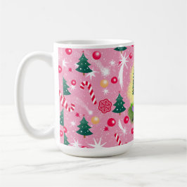 Rosa Weihnachtskatze Kaffeetasse