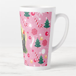 Rosa Weihnachtskatze Milchtasse