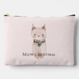 Rosa Weihnachtskatze Zubehörtasche