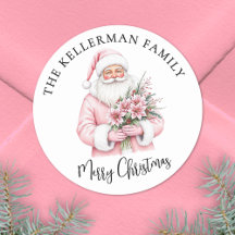 Rosa Weihnachtsmann Frohe Weihnachten