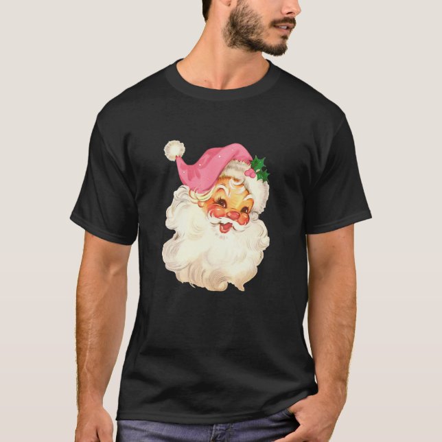 Rosa Weihnachtsmann ich träume von einem rosa Weih T-Shirt (Vorderseite)