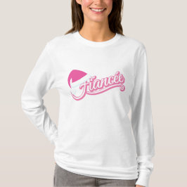 Rosa Weihnachtsmannmütze Fiancée Long Sleeve T - S T-Shirt