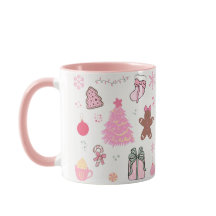 Rosa Weihnachtsmuster