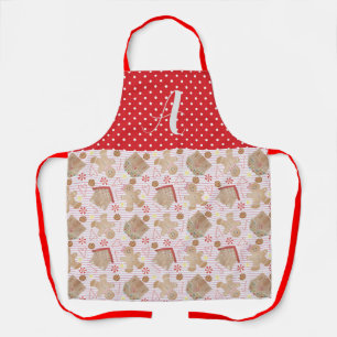 Rosa Weihnachtsplätzchen-Schürze, mittlere Schürze