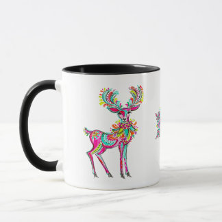 Rosa Weihnachtsrentier Gay Regenbogen Ästhetik Tasse