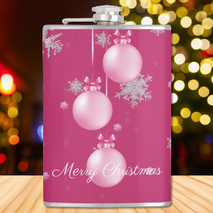 Rosa Weihnachtsschmuck Holiday Flask Flachmann