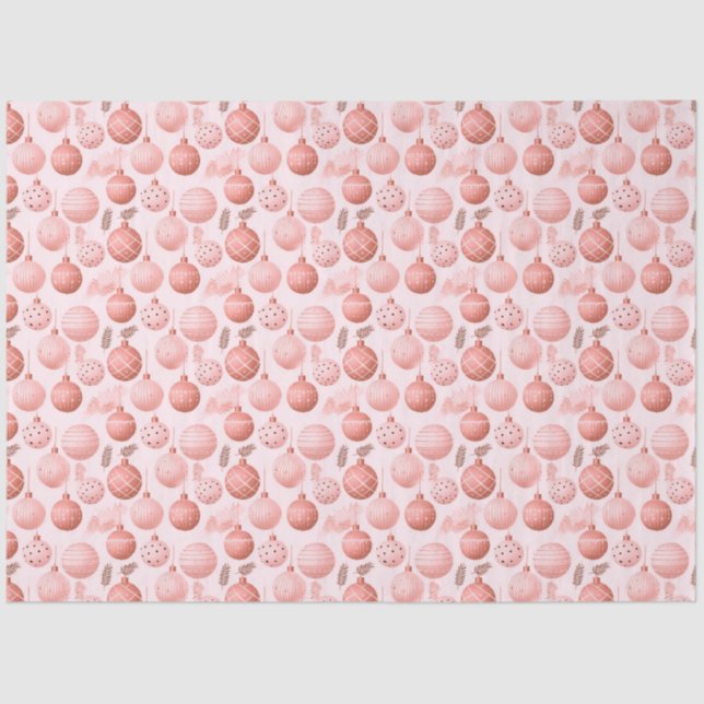 Rosa Weihnachtsschmuck Pine Blätter Weihnachten Seidenpapier (Vorderseite)