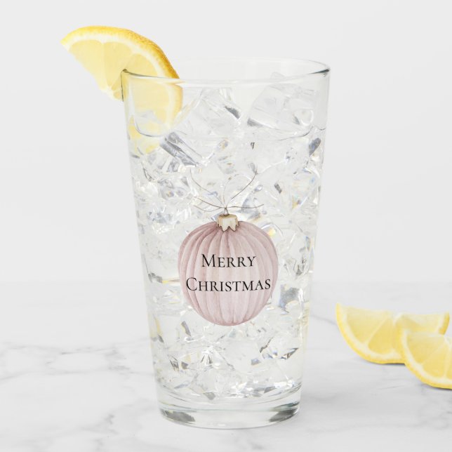 Rosa Weihnachtsschmuck Tasse (Vorderseite Ice)