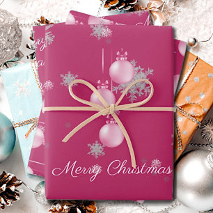 Rosa Weihnachtsschmuck Wrapping Paper Sheets Geschenkpapier Set