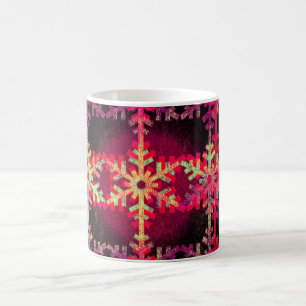 Rosa Weihnachtsschneeflocken Tasse
