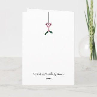 Rosa Weihnachtsstern-Weihnachtskranz Karte