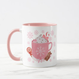 Rosa Weihnachtszeit-Tasse Tasse