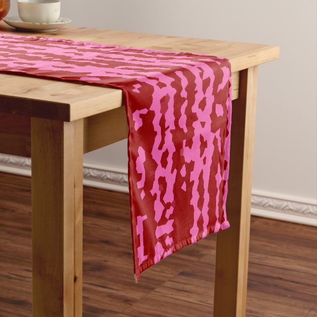 Rosa Weinrot Unregelmäßiges abstraktes Design  Kurzer Tischläufer (Beispiel)