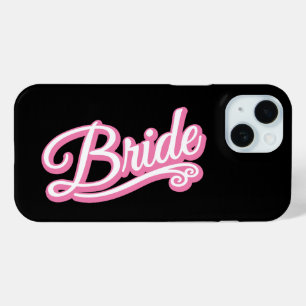 Rosa/weiß auf schwarz Case-Mate iPhone hülle