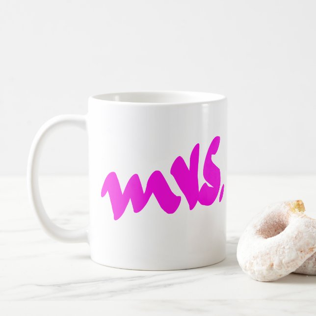 Rosa weiß farbenfrohe Frau Geschenke für sie Kaffeetasse (Mit Donut)