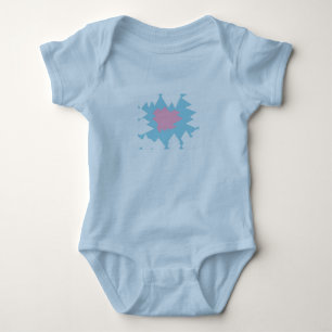 rosa-weiß-gemustertes Flash-Design Baby Strampler