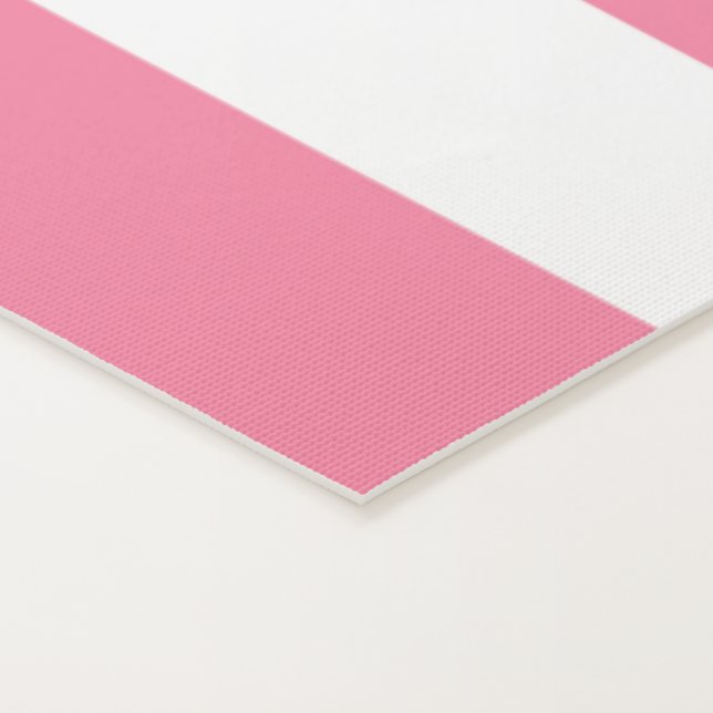 Rosa-weiß gestreifte Yogamatte (Detail)