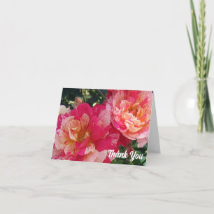 Rosa weiß gestrichene Rose Vielen Dank Note Card Karte