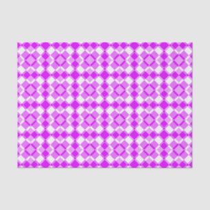 Rosa Weiß kariert Argyle-Muster Seidenpapier
