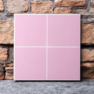 Rosa Weiß Kariert Minimalistisch Monochrom Pastell Fliese