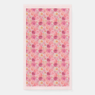 Rosa Weiß Magenta Blumen Blumen Elegant Serviette