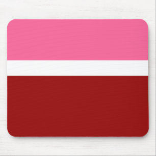 Rosa Weiß Marun Rot Farbbblock Mousepad