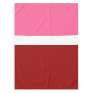 Rosa Weiß Marun Rot Farbbblock  Tischdecke