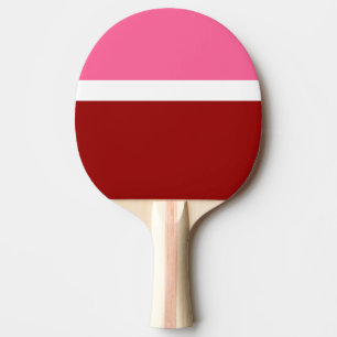 Rosa Weiß Marun Rot Farbbock  Tischtennis Schläger
