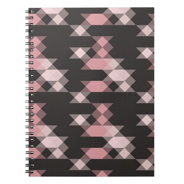 rosa weiß und grau geometrisch notizblock (Vorderseite)