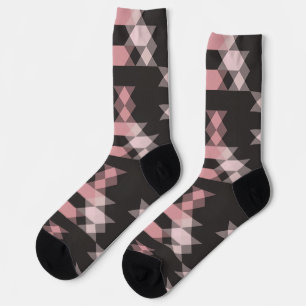 rosa weiß und grau geometrisch socken