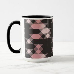 rosa weiß und grau geometrisch tasse