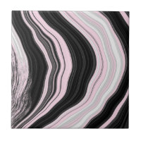 Rosa, weiß und schwarz-agate Marmoreffektfliesen