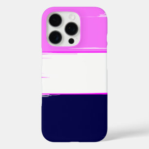 Rosa, Weiß und tiefblaue Streifen iPhone 16 Pro Hülle