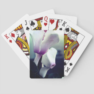 Rosa weiße Blume Foto Klassische Spielkarten