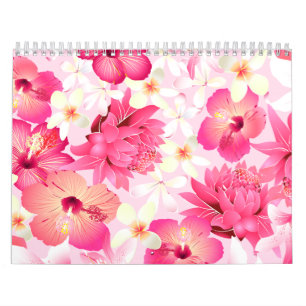 Rosa-weiße Blume Kalender