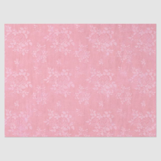 Rosa Weiße Blume Seidenpapier (Vorderseite)