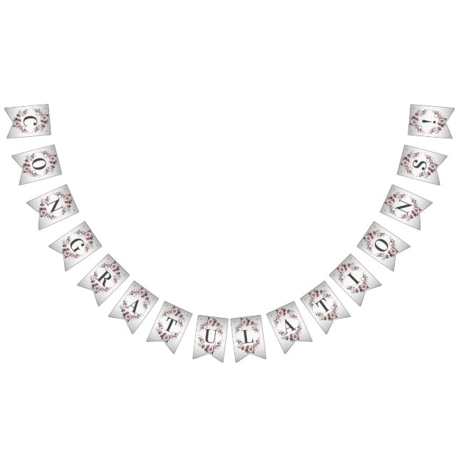 Rosa, weiße Blütenzange Wimpelkette (Alle)