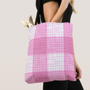 Rosa-weiße, fett karierte Karo-Design
