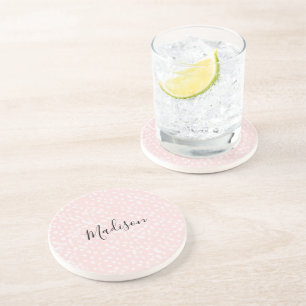 Rosa weiße Flecken Getränkeuntersetzer