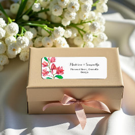 Rosa weiße Hochzeitsblumenadresse