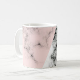 Rosa/weiße klassische MarmorierungTasse Kaffeetasse