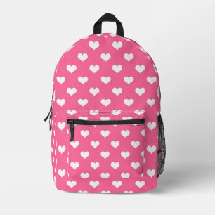 Rosa Weiße Liebe Herzdesign Bedruckter Rucksack