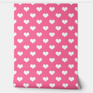 Rosa Weiße Liebe Herzdesign Tapete
