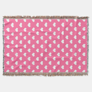 Rosa Weiße Liebevolle Herzen Design Decke