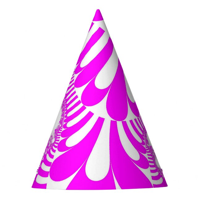 Rosa weiße Mod Partyhütchen (Vorderseite)
