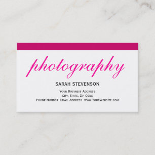 Rosa weiße Monogramm-Visitenkarte Visitenkarte