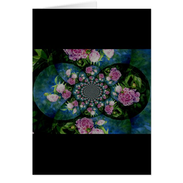 Rosa, weiße Perle, Blumenmandala (Vorne)